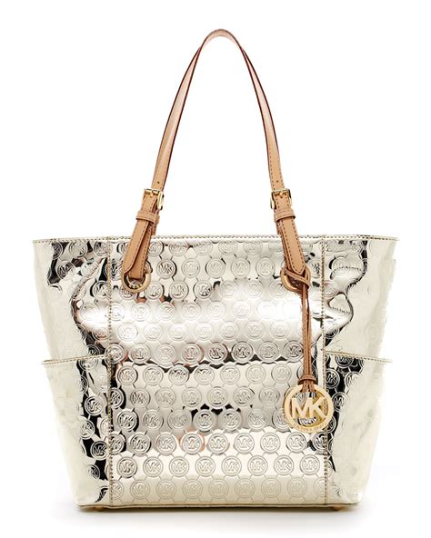 michael kors turquoise tote gold hardware|Michael Kors.